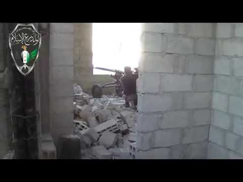 استهداف حاجز لقوات النظام من قبل لواء درع الإسلام في مدينة دمشق في محافظة دمشق