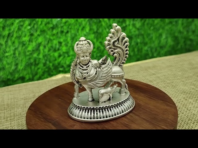 Kamdhenu Cow (Gaay) Idol/Murti In Silver video