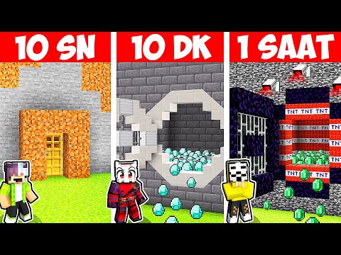 BURGLAR-PROOF HOUSE Build in 10 Seconds vs. Build in 1 Hour 💸 | Minecraft