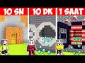 BURGLAR PROOF HOUSE Build In 10 Seconds Vs Build In 1 Hour Minecraft