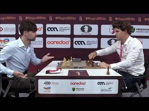 Jorden van Foreest vs. Magnus Carlsen / World Blitz  2025 / hard to play with your sparring partner