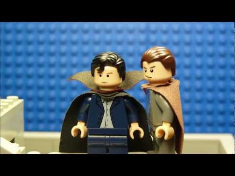 LEGO SHERLOCK BBC - REICHENBACH FALL ( ROOFTOP SCENE )