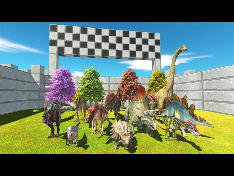 DINOSAURS SPEED RACE CASTLE FOREST - Animal Revolt Battle Simulator