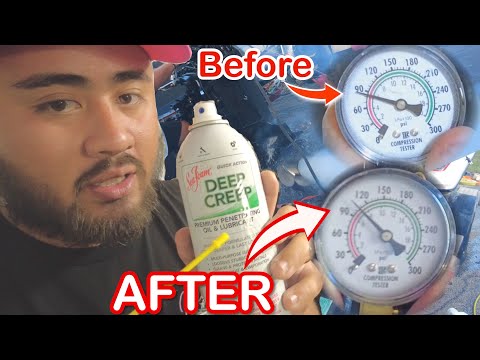 THIS FIXED THE LOW COMPRESSION IN THAT ONE CYLINDER  ($400 ENGINE FIRST START! )