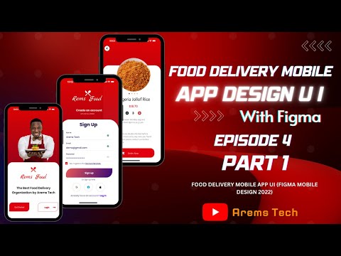 FOOD DELIVERY MOBILE APP UI DESIGN PART 1 - FIGMA MOBILE UI DESIGN 2023
