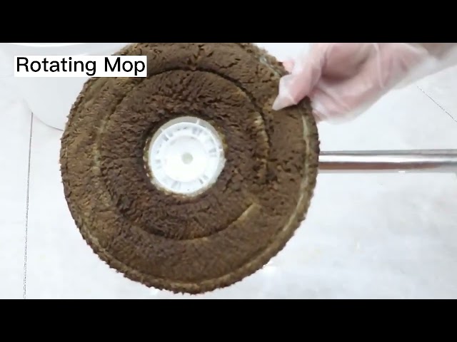 مجموعة ممسحة تنظيف ارضيات دوارة وسهلة التنظيف والعصر بتصميم فصل للمياه