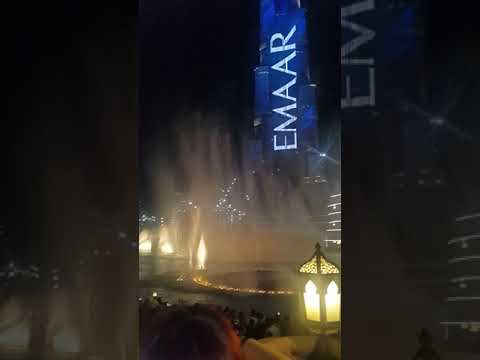 Dancing fountain in Dubai in 14 march 2019