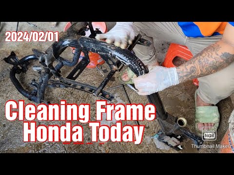 Thumbnail for Cleaning Honda Today AF61 Frame from Cambodia 2024/02/01 by Honda Today