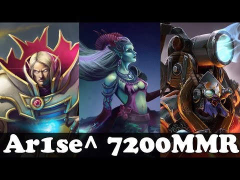 Ar1se^ 7200 MMR Plays Invoker, Death Prophet And Tinker - Ranked Match Gameplay - Dota 2