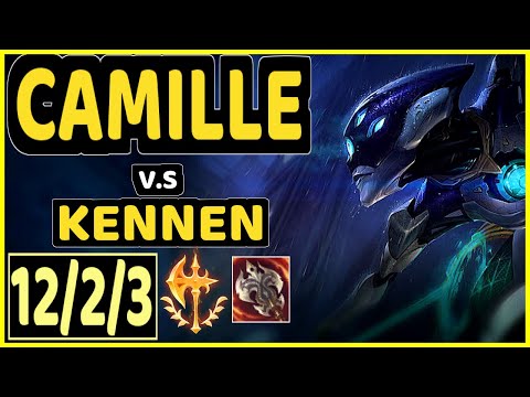 PAPRYZE (CAMILLE) vs KENNEN - 12/2/3 KDA TOP GAMEPLAY - OC Ranked GRANDMASTER