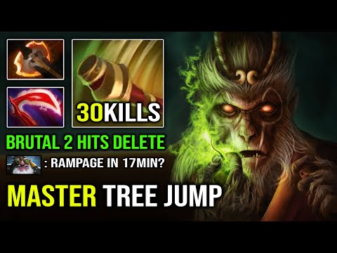 WTF 17 Min Rampage Desolator Monkey King OP Master Tree Jump with 2 Hits Deleted Dota 2