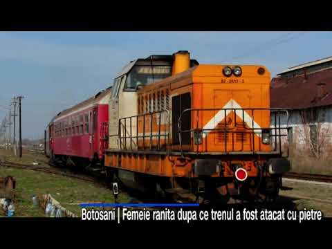 Tren de călători atacat cu pietre, aproape de Botoşani