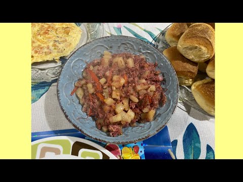 Cornedbeef hash and eggs - Breakfast in the Philippines