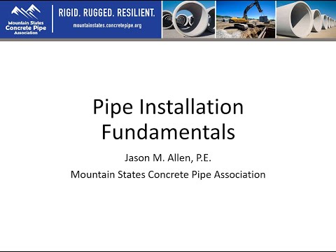 MSCPA Webinar - Pipe Installation Fundamentals - 04.17.2020