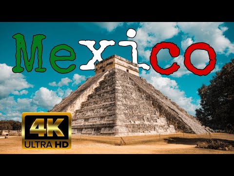 Flying over Mexico 4k UHD |  Cancún, Yucatan, Beaches and Nature along with Relaxing Music  🇲🇽