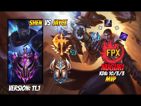 FPX NUGURI - JAYCE VS SHEN - LOL - PROVIEW - SOLORANK