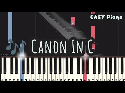 Canon in C - Pachelbel (Easy Piano, Piano Tutorial) Sheet