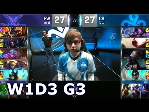 FW vs C9 - Worlds 2016 Week 1 Day 3 Group B | LoL S6 World Championship Flash Wolves vs Cloud 9