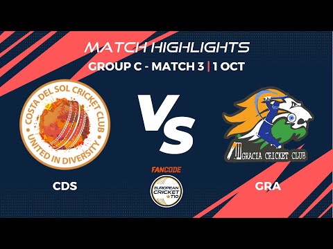 Group C, Match 3 - CDS vs GRA | Highlights | FanCode ECS Spain, 2022 Day 5 | ECT22.077