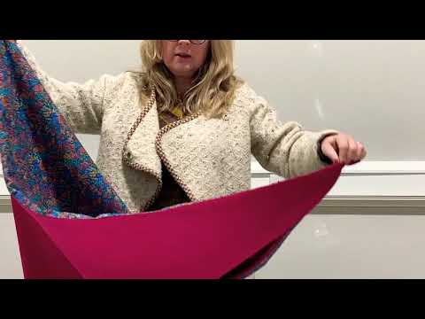 FABWORKS EASY MAKE PONCHO - VIDEO 7 - SHAPING INTO RECTANGLE & WHERE TO STITCH NEXT