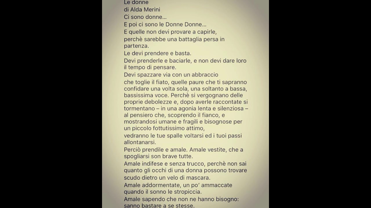 Watch Now Le Donne (testo di Alda Merini - voce Gianni Viterbo) Le Donne (testo di Alda Merini - voce Gianni Viterbo)