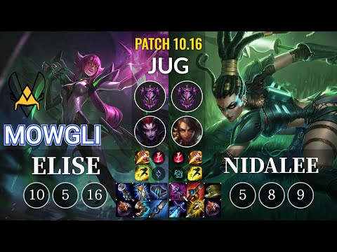 VIT Mowgli Elise vs Nidalee Jungle - KR Patch 10.16