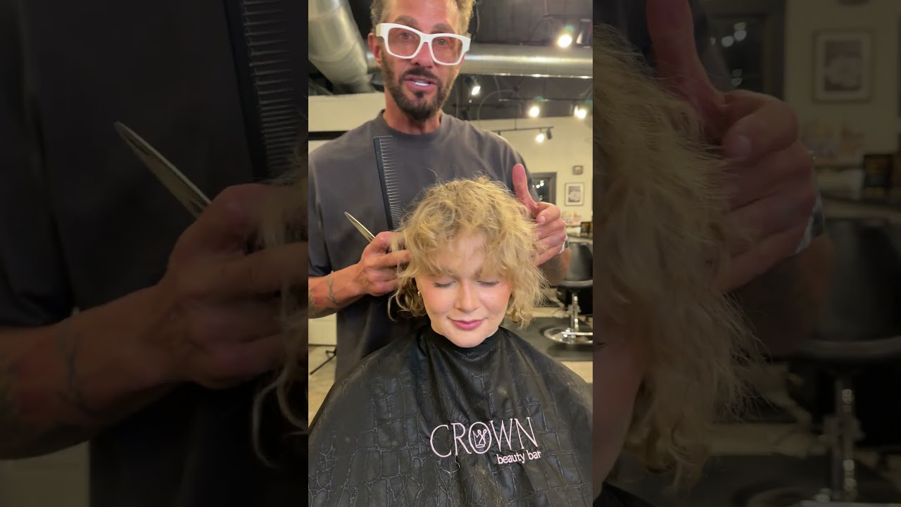 How to safely cut curly bangs