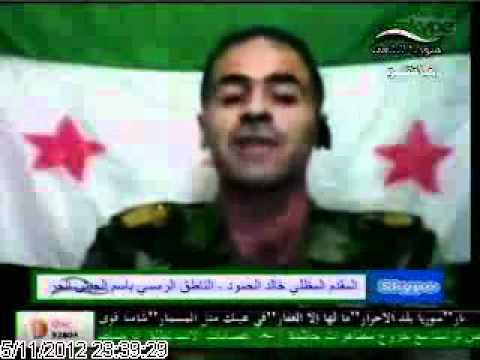 مقابلة تلفزيونية مع المقدم خالد الحمود للحديث عن ساعة الصفر وآلية التنسيق مع الجنود من أجل الإنشقاق