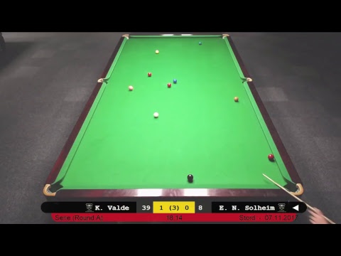 Kåre Valde - Espen Nymark Solheim, Stord Snookerserie 1. divisjon Hausten 2017