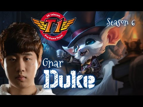 SKT T1 Duke GNAR Top vs Hecarim - Patch 5.24 KR | League of Legends