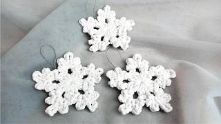 Crochet Snowflake Ornament Tutorial | Easy Christmas Decoration ❄