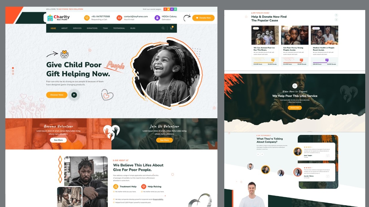 Non Profit Charity Website Template 🔥 | NGO HTML CSS Bootstrap 5 Responsive Design
