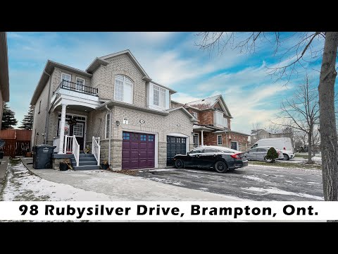 98 Rubysilver Drive Brampton - Semi-detached Home for Sale