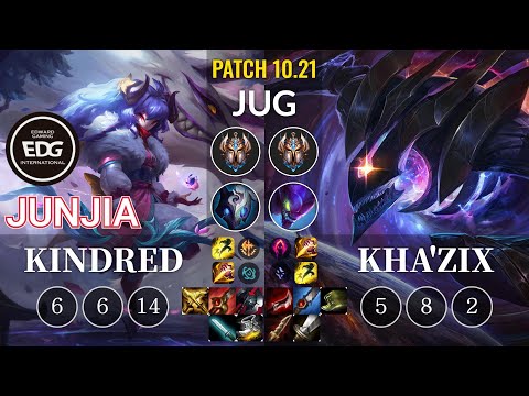 EDG JunJia Kindred vs Kha'Zix Jungle - KR Patch 10.21