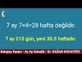 GEBELİK HAFTASINA GÖRE KAÇ AYLIK HAMİLE OLUNDUĞU NASIL HESAPLANIR? AY VE HAFTA NASIL DÖNÜŞTÜRÜLÜR?