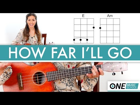 How to play "How Far I'll Go" from Moana - Ukulele Lesson / Tutorial Video