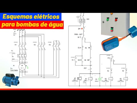 ESQUEMA ELÉTRICO ACIONAMENTO BOMBA DE ÁGUA COM 2 CAIXAS E 2 BÓIAS!