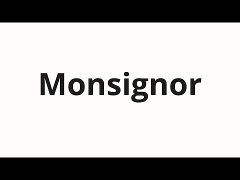 How to pronounce Monsignor