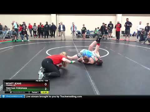 119 Lbs Quarterfinal - Wyatt Jeans, Cardinal WC Vs Tristan Forsman, Vici WC 1556