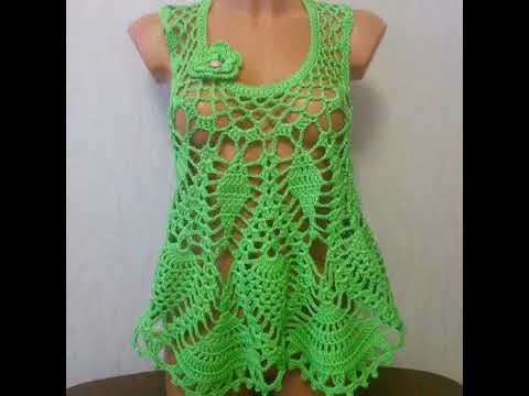 Beautiful crochet summer blouse pattern Cum crosetam o bluza top,de vara