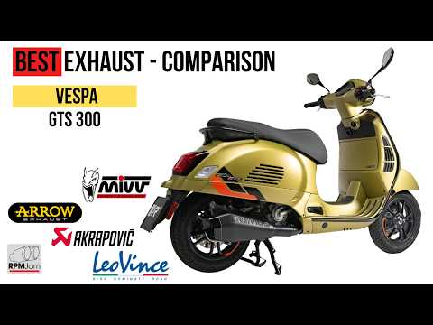 BEST Exhaust Sound - Vespa GTS 300 / Remus, Akrapovic, Scorpion, Mivv