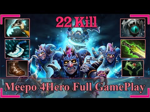Godlike [Meepo] Safelane Ez GamePlay Dota 2 | INK MEEPO 22 Kill - HOW TO BE RANK 1 | Dota 2 Sroksre