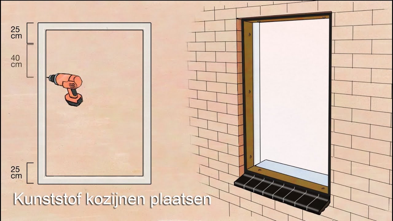 Oude kozijnen vervangen en kunststof kozijnen plaatsen - instructie