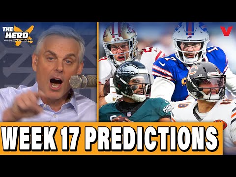 Colin Cowherd’s NFL Week 17 Predictions: Bears-49ers, Eagles-Bills, Texans-Chargers | THE HERD