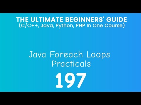 197 Java Foreach Loop Practical