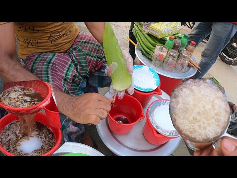This Man Sells Aloe Vera Juice   Unique & Healthy Street Food! Extreme Making Skills! #BdFood