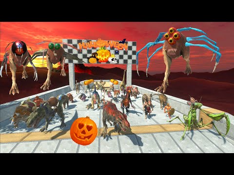 HALLOWEEN SPEED RACE TO ESCAPE MONSTERS ALIEN - Animal Revolt Battle Simulator