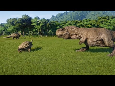 All Fighting Herbivores VS T-Rex, I-Rex, I-Raptor, Spinosaurus and Giga  - Jurassic World Evolution