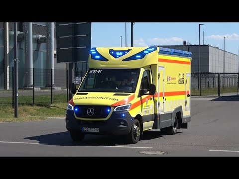 [Rettungsdienst LK Dahme Spreewald] 🚑🚑 NEF & RTW Juh auf Alarmfahrt am Flughafen BER