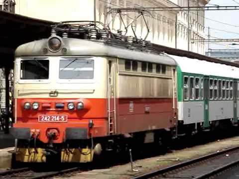 Vlaky Brno: PLECHOVKA 242 214 - 5, příjezd + start, 10.6.2010